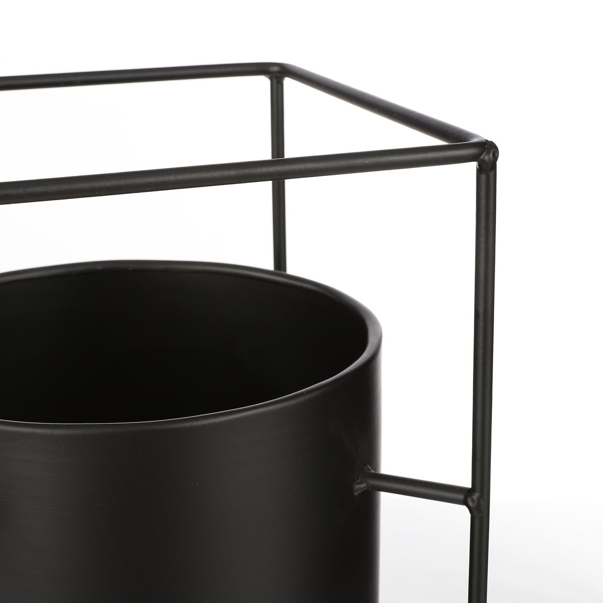 KantoormeubelenPlus Porte Bloempot op Standaard - L26 x B26 x H55 cm - Metaal - Zwart