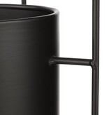 KantoormeubelenPlus Porte Bloempot op Standaard - L26 x B26 x H55 cm - Metaal - Zwart
