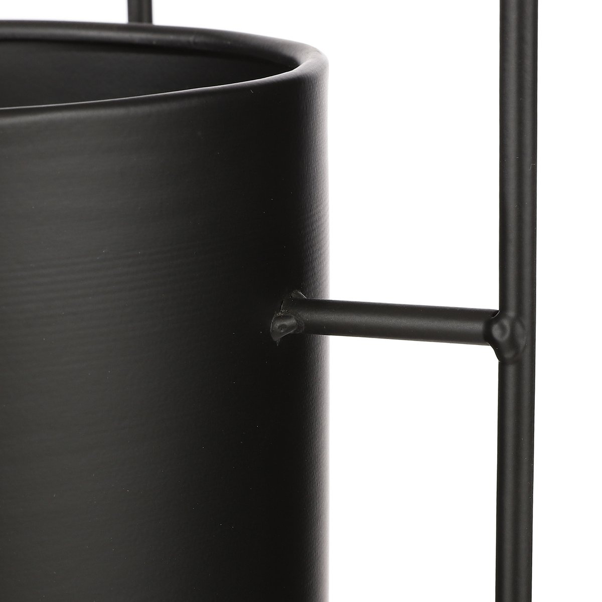 KantoormeubelenPlus Porte Bloempot op Standaard - L26 x B26 x H55 cm - Metaal - Zwart