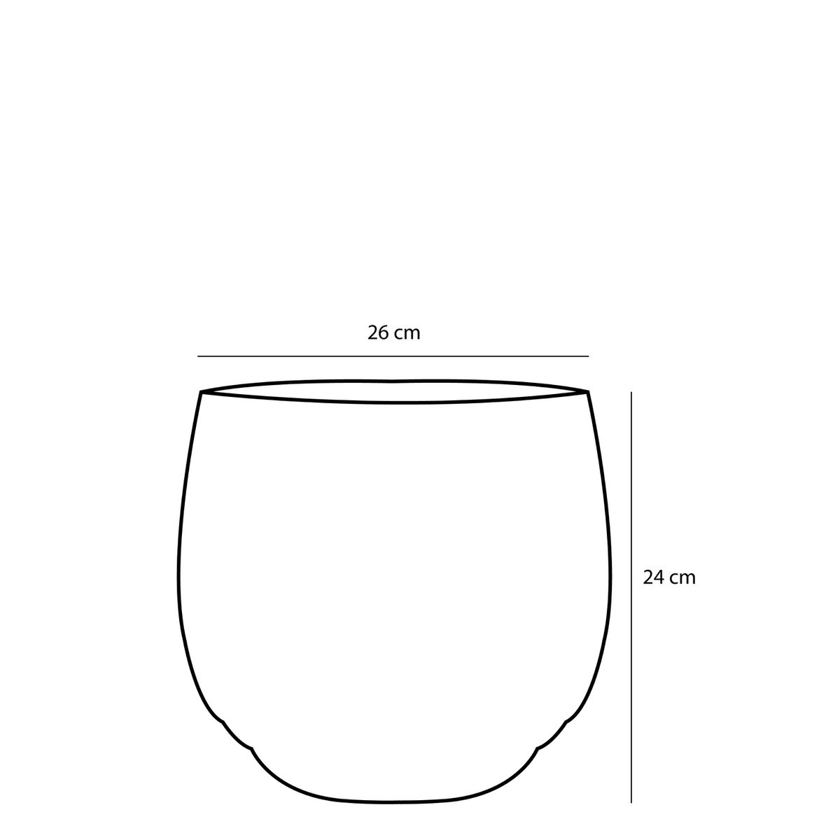 KantoormeubelenPlus Jorck Mand voor Planten - Set van 3 - H24 x Ø26 cm - Zwart