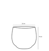 KantoormeubelenPlus Jorck Mand voor Planten - Set van 3 - H24 x Ø26 cm - Zwart