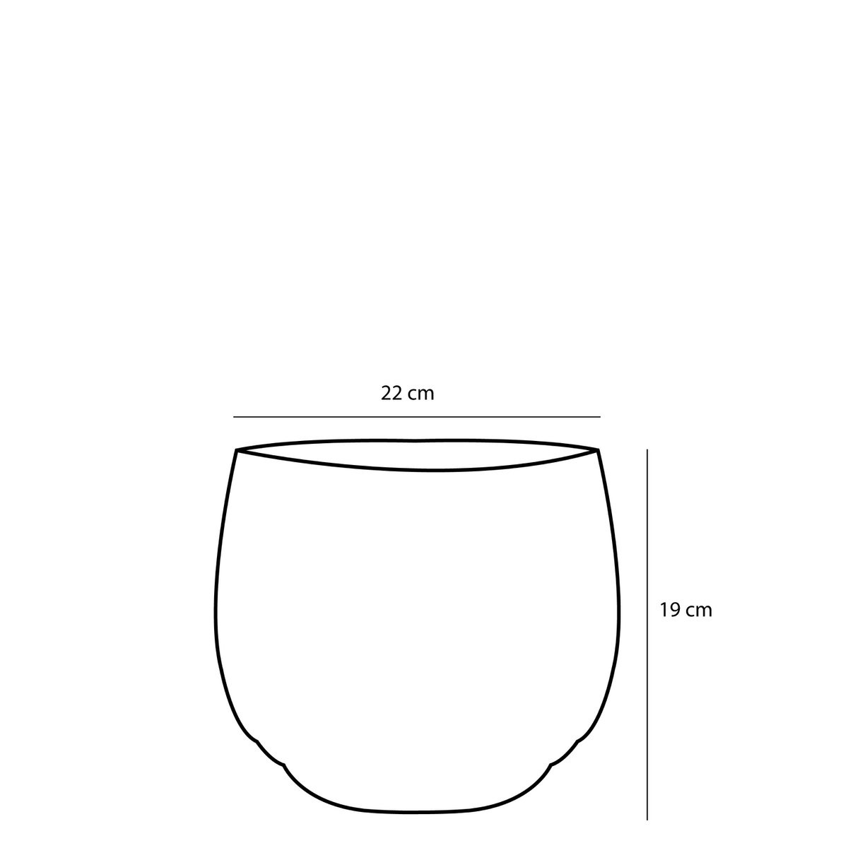 KantoormeubelenPlus Jorck Mand voor Planten - Set van 3 - H24 x Ø26 cm - Zwart