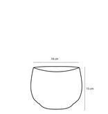 KantoormeubelenPlus Jorck Mand voor Planten - Set van 3 - H24 x Ø26 cm - Zwart