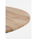 KantoormeubelenPlus Jailey Bijzettafel - Set van 2 - H49 x Ø50 cm - Gerecycled Hout - Bruin