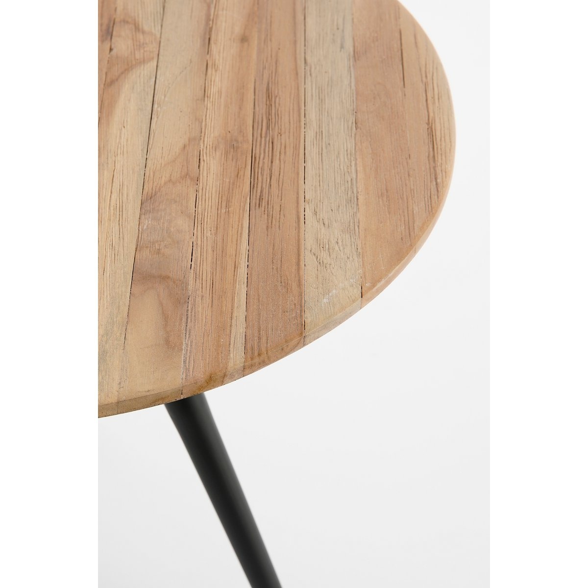 KantoormeubelenPlus Jailey Bijzettafel - Set van 2 - H49 x Ø50 cm - Gerecycled Hout - Bruin