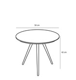 KantoormeubelenPlus Jailey Bijzettafel - Set van 2 - H49 x Ø50 cm - Gerecycled Hout - Bruin