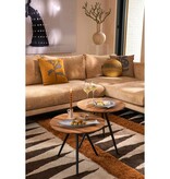 KantoormeubelenPlus Jailey Bijzettafel - Set van 2 - H49 x Ø50 cm - Gerecycled Hout - Bruin