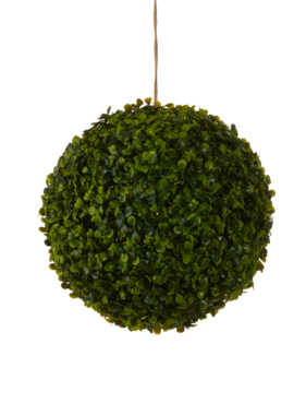 KantoormeubelenPlus Buxus Bol Kunstplant voor Buiten Hangend - Ø28 cm - Groen