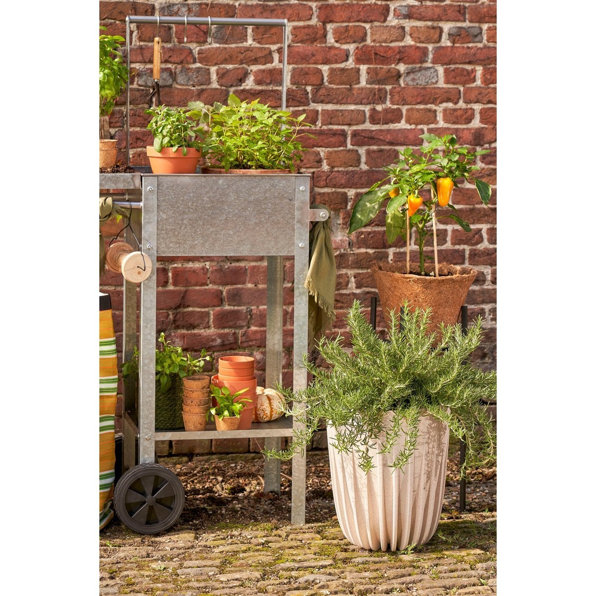 KantoormeubelenPlus Lungo Bloempot - H36 x Ø30 cm - Polypropyleen - FSC Mix - Off White