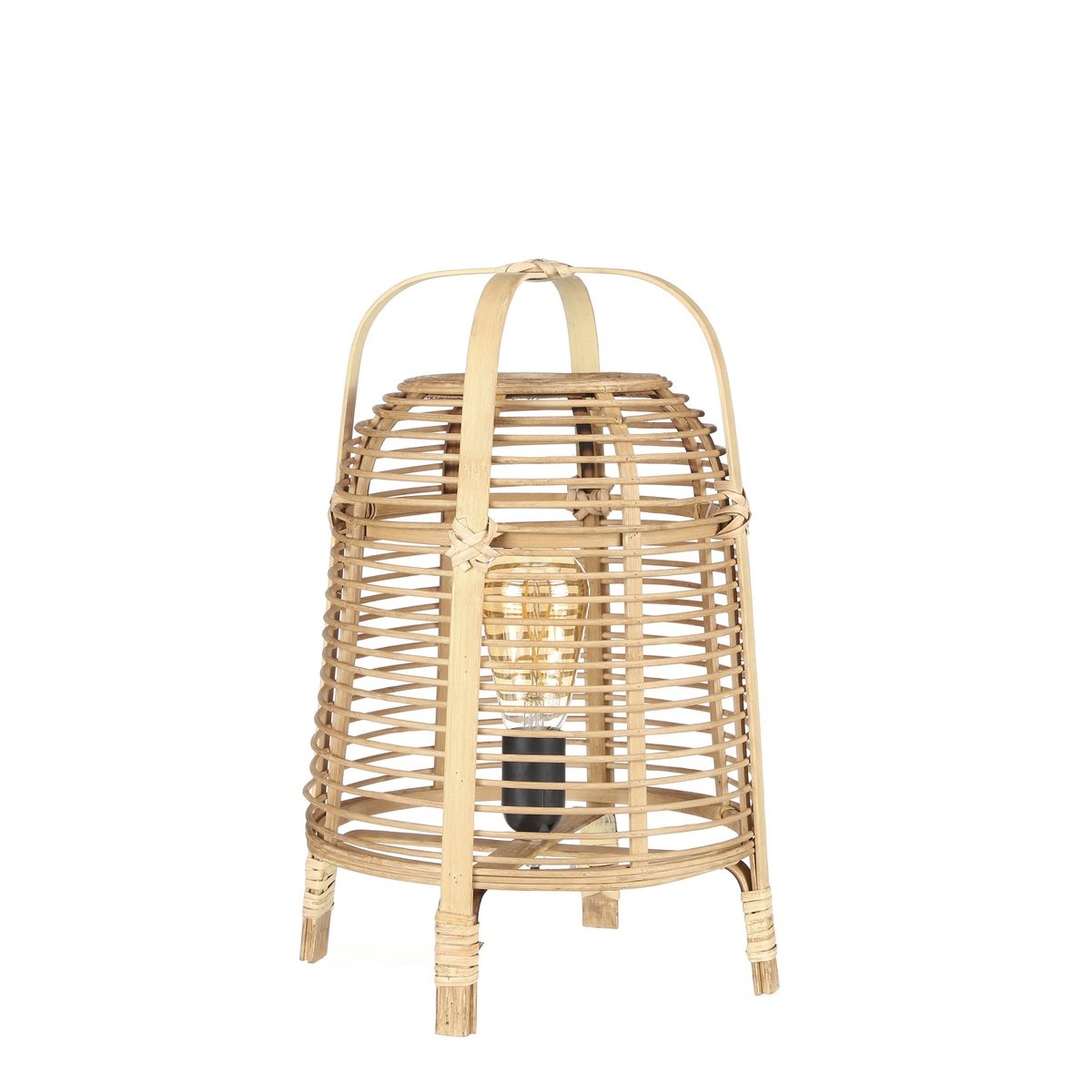 KantoormeubelenPlus Page Tafellamp - H41 x Ø27 cm - Bamboe - Lichtbruin