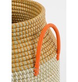 KantoormeubelenPlus Milou Opbergmand - Set van 2 - H43 x Ø50 cm - Zeegras - Geel