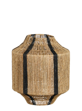 KantoormeubelenPlus Liliano Lantaarn - H36 x Ø30 cm - Jute - Zwart