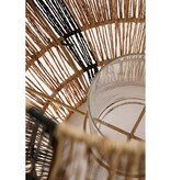 KantoormeubelenPlus Liliano Lantaarn - H36 x Ø30 cm - Jute - Zwart