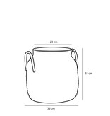 KantoormeubelenPlus Milou Opbergmand - Set van 2 - H43 x Ø50 cm - Zeegras - Geel