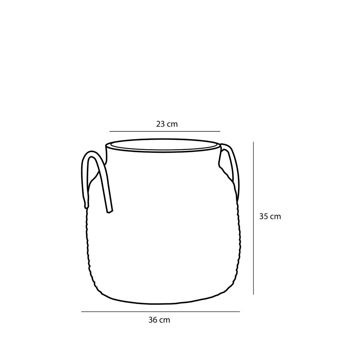 KantoormeubelenPlus Milou Opbergmand - Set van 2 - H43 x Ø50 cm - Zeegras - Geel