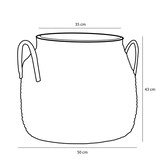 KantoormeubelenPlus Milou Opbergmand - Set van 2 - H43 x Ø50 cm - Zeegras - Geel