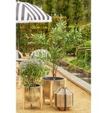 KantoormeubelenPlus Liliano Lantaarn - H36 x Ø30 cm - Jute - Zwart