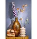 KantoormeubelenPlus Firenza Fles Vaas - H59 x Ø29 cm - Gerecycled Glas - Oker
