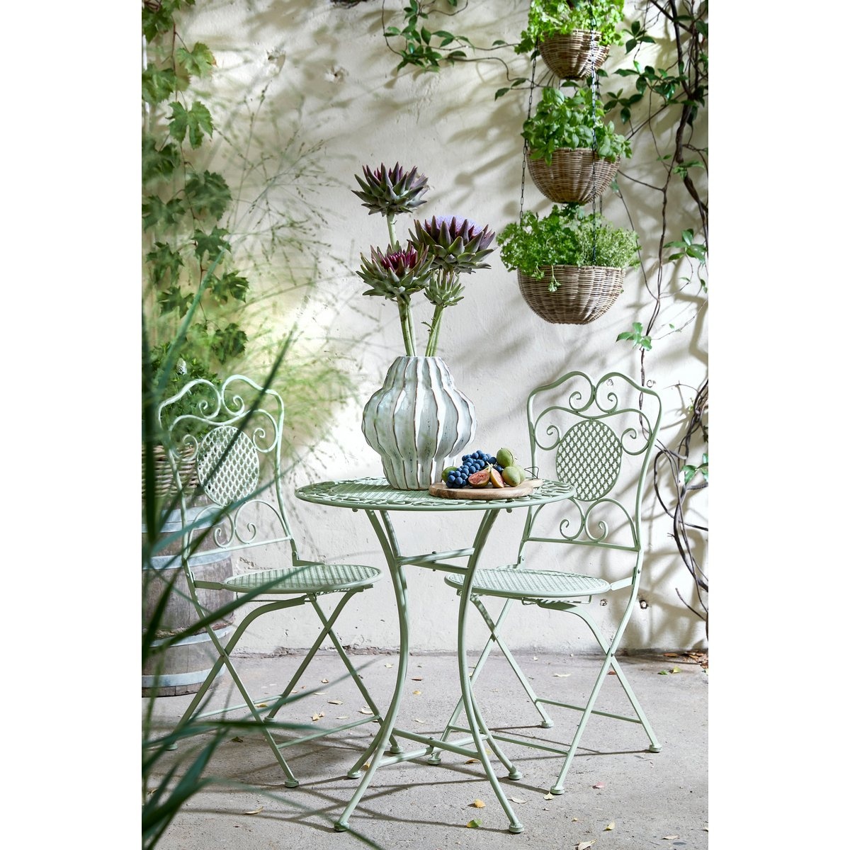 KantoormeubelenPlus Provence Bistrotafel voor Buiten - H70 x Ø60 cm - Lichtgroen