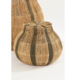 KantoormeubelenPlus Liliano Mand - Set van 2 - H48 x Ø50 cm - Jute - Donkergroen