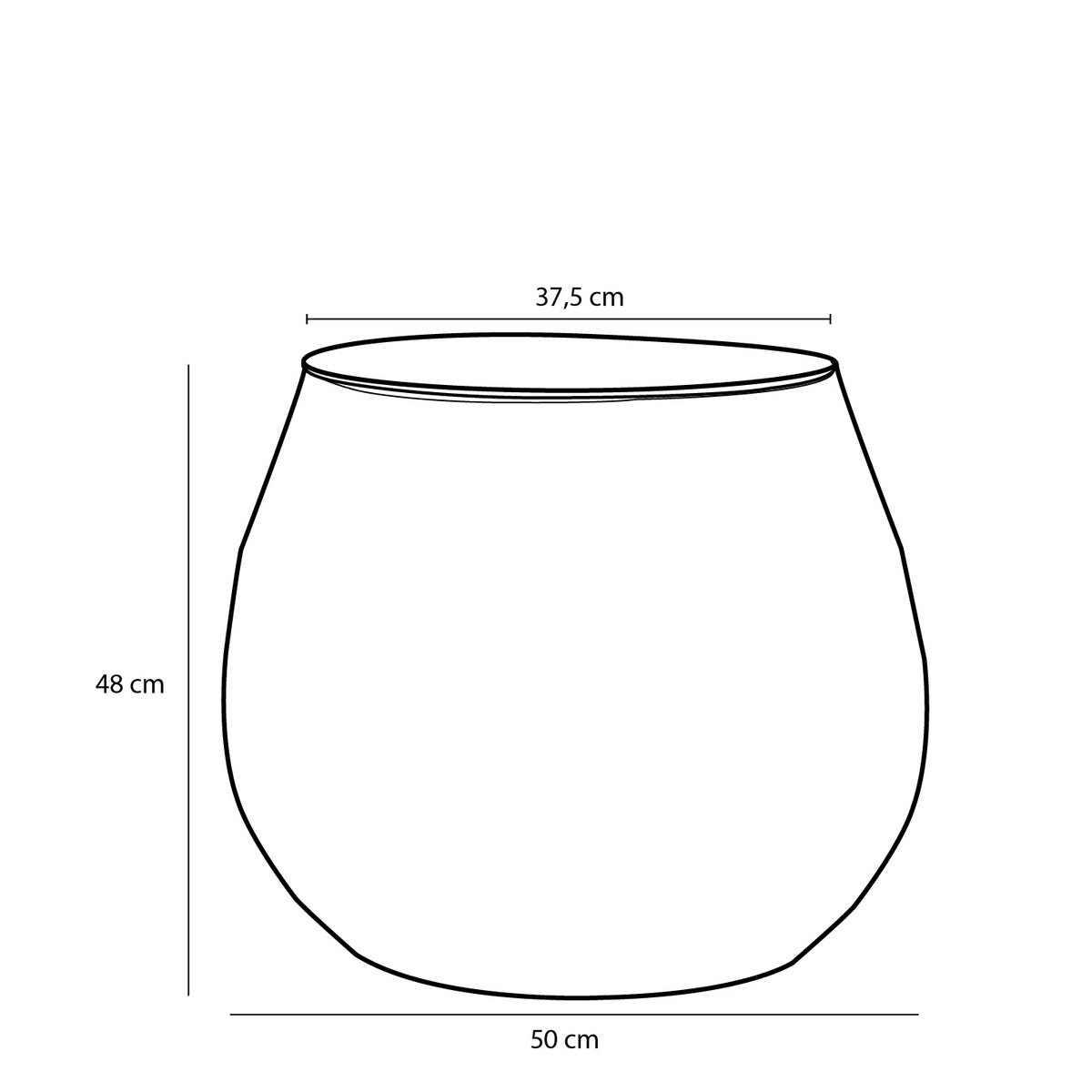 KantoormeubelenPlus Liliano Mand - Set van 2 - H48 x Ø50 cm - Jute - Donkergroen