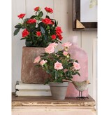 KantoormeubelenPlus Rozenstruik Kunstplant in Bloempot Stan - H33 x Ø25 cm - Rood