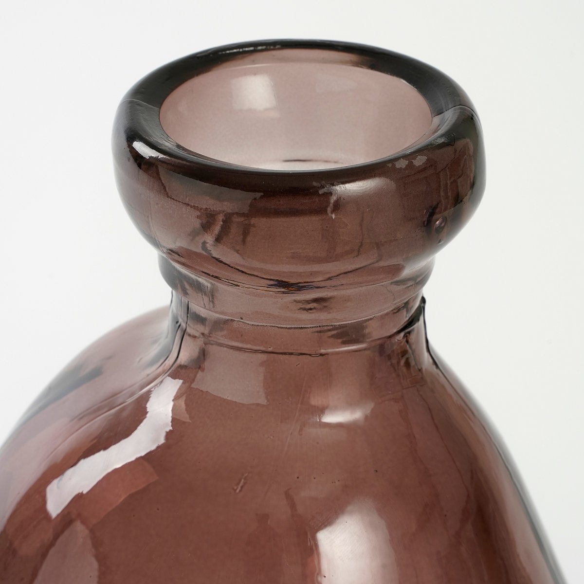 KantoormeubelenPlus Pinto Vaas - H51 x Ø22 cm - Gerecycled Glas - Donkerbruin