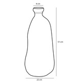 KantoormeubelenPlus Pinto Vaas - H51 x Ø22 cm - Gerecycled Glas - Donkerbruin