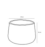 KantoormeubelenPlus Avalon Mand voor Planten - Set van 3 - H32 x Ø44 cm - Zeegras - Lichtbruin