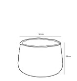 KantoormeubelenPlus Avalon Mand voor Planten - Set van 3 - H32 x Ø44 cm - Zeegras - Lichtbruin