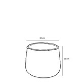 KantoormeubelenPlus Avalon Mand voor Planten - Set van 3 - H32 x Ø44 cm - Zeegras - Lichtbruin