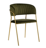 KantoormeubelenPlus Moony Eetkamerstoel - Velvet - Donkergroen