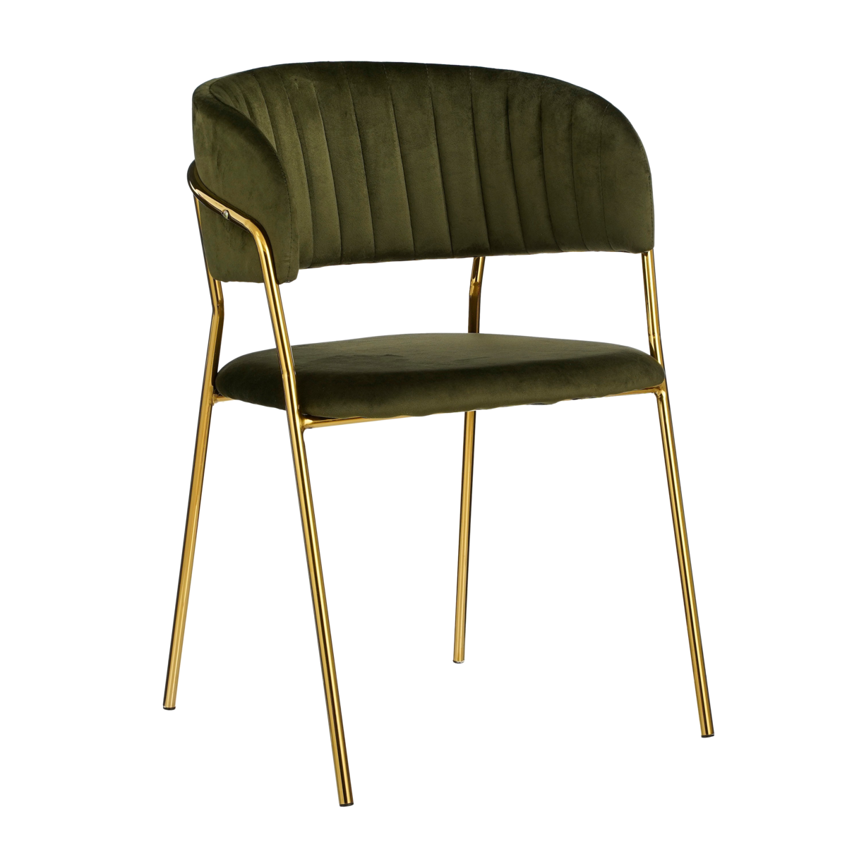 KantoormeubelenPlus Moony Eetkamerstoel - Velvet - Donkergroen