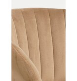 KantoormeubelenPlus Moony Eetkamerstoel - Velvet - Beige