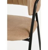 KantoormeubelenPlus Moony Eetkamerstoel - Velvet - Beige