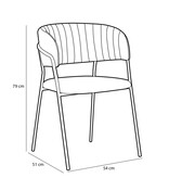 KantoormeubelenPlus Moony Eetkamerstoel - Velvet - Beige