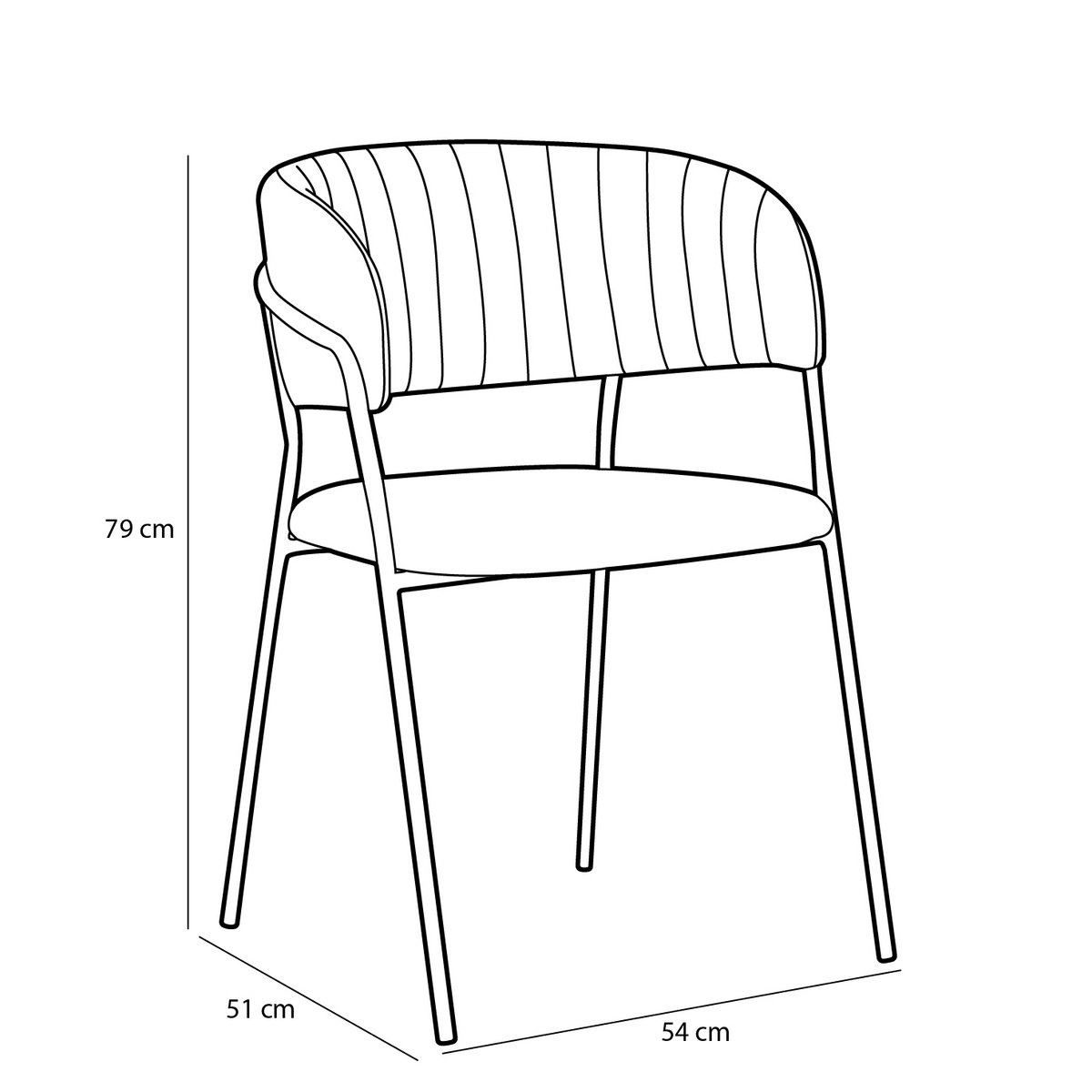 KantoormeubelenPlus Moony Eetkamerstoel - Velvet - Beige