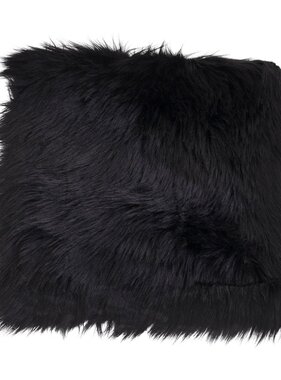 KantoormeubelenPlus Lamsvacht Kunststof - Kunstlamsvacht in zwart 40x40 cm