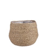 KantoormeubelenPlus Jorck Mand voor Planten - H24 x Ø26 cm - Zeegras - Lichtbruin
