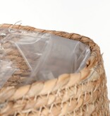 KantoormeubelenPlus Jorck Mand voor Planten - H24 x Ø26 cm - Zeegras - Lichtbruin