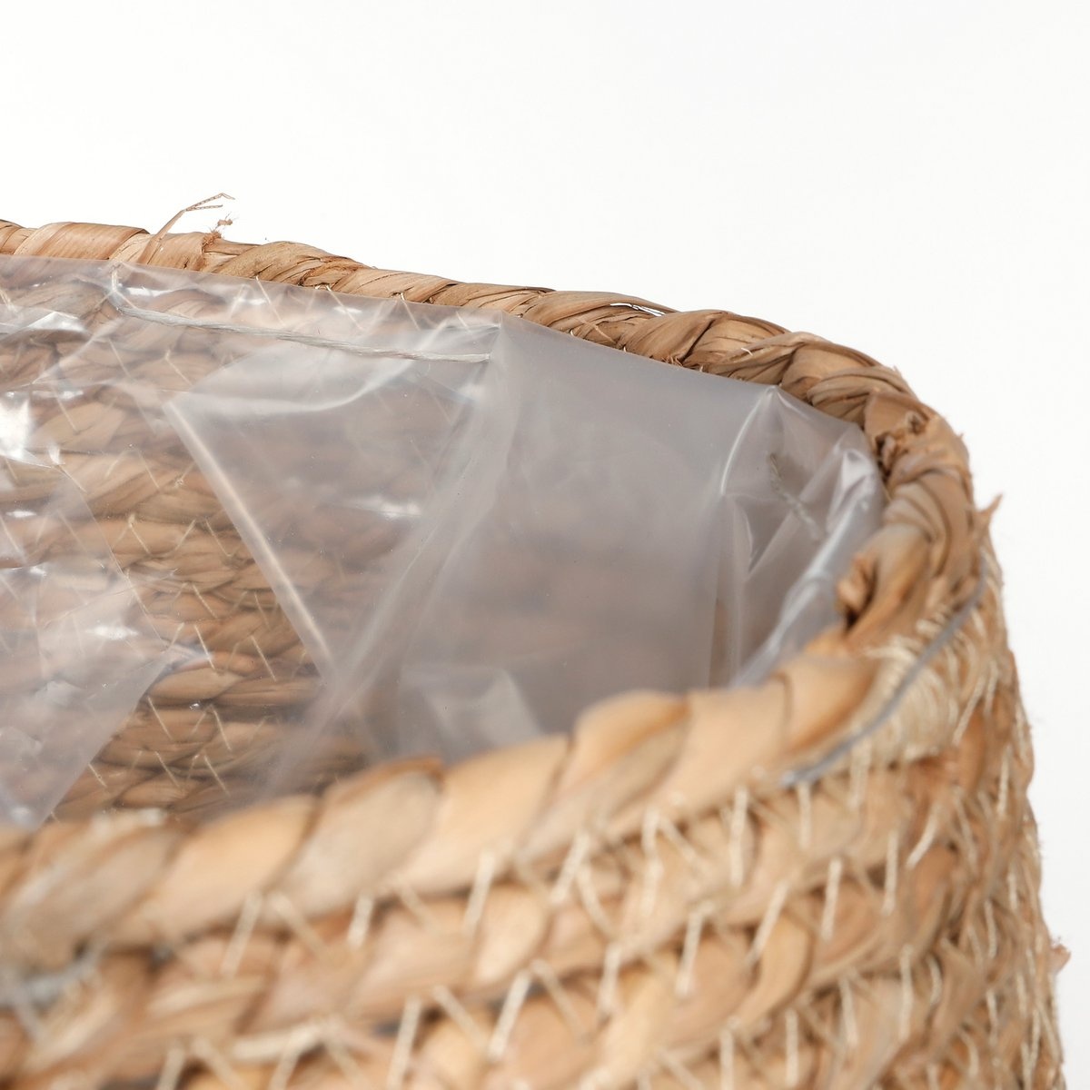 KantoormeubelenPlus Jorck Mand voor Planten - H24 x Ø26 cm - Zeegras - Lichtbruin