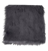 KantoormeubelenPlus Lamsvacht Kunststof - Lamsvacht kunstleer in grijs 40x40 cm