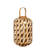 KantoormeubelenPlus Helios Windlicht - H49 x Ø31 cm - Gerecycled Polyester - Bruin