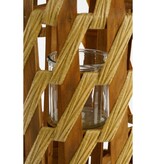 KantoormeubelenPlus Helios Windlicht - H49 x Ø31 cm - Gerecycled Polyester - Bruin