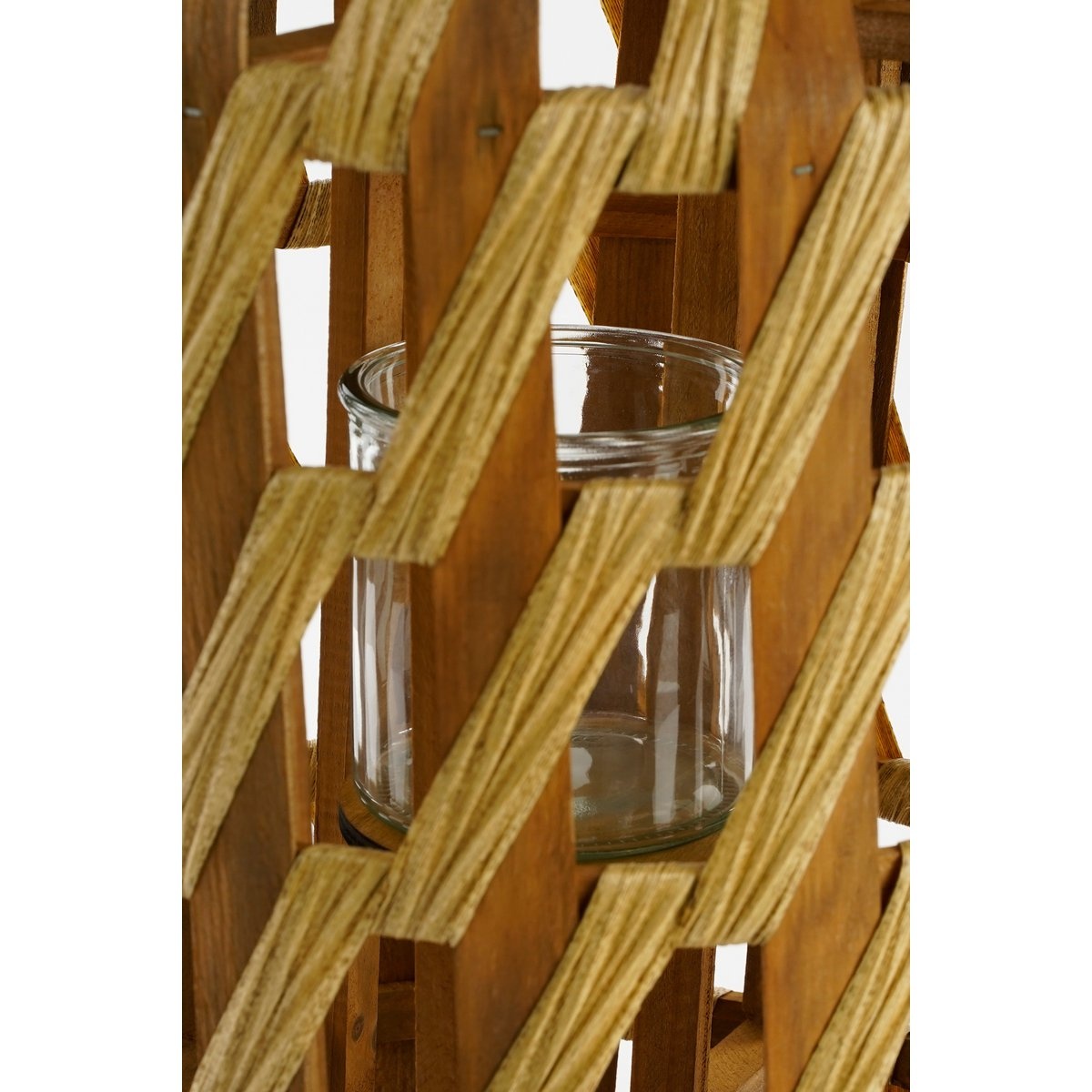 KantoormeubelenPlus Helios Windlicht - H49 x Ø31 cm - Gerecycled Polyester - Bruin