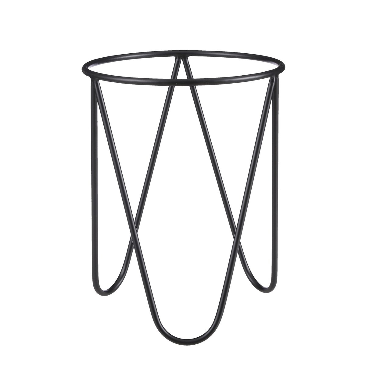 KantoormeubelenPlus Plantenstandaard - H38,5 x Ø30 cm - Metaal - Zwart