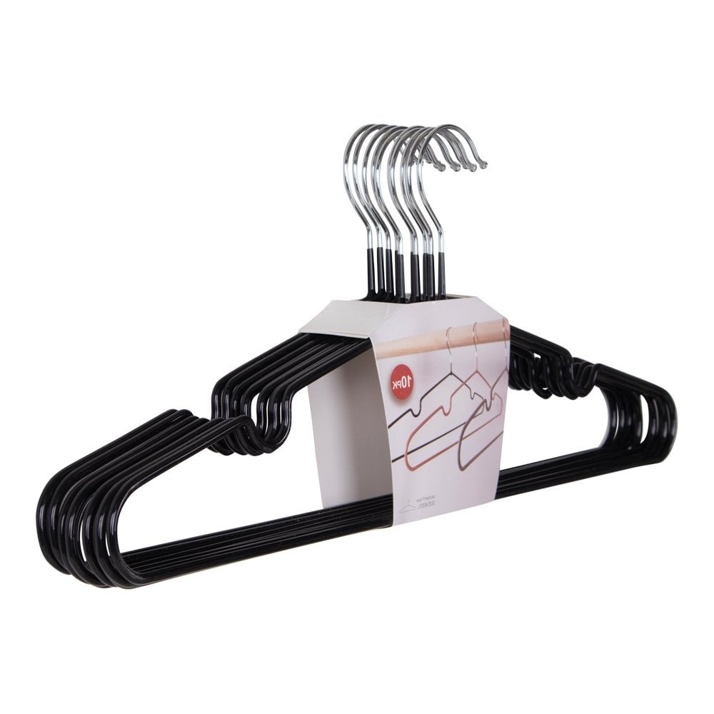 KantoormeubelenPlus Massa Hangers - Metalen hangers met zwarte coating S/10