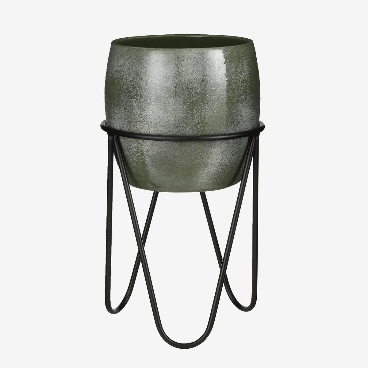 KantoormeubelenPlus Plantenstandaard - H38,5 x Ø30 cm - Metaal - Zwart