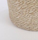 KantoormeubelenPlus Atlantic Mand voor Planten - Set van 3 - H16 x Ø16 cm - Jute - Crème