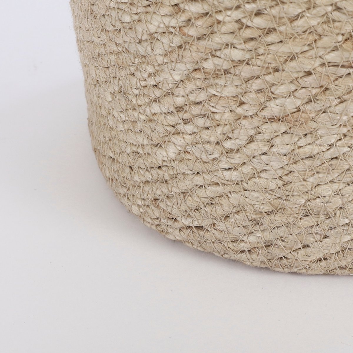 KantoormeubelenPlus Atlantic Mand voor Planten - Set van 3 - H16 x Ø16 cm - Jute - Crème
